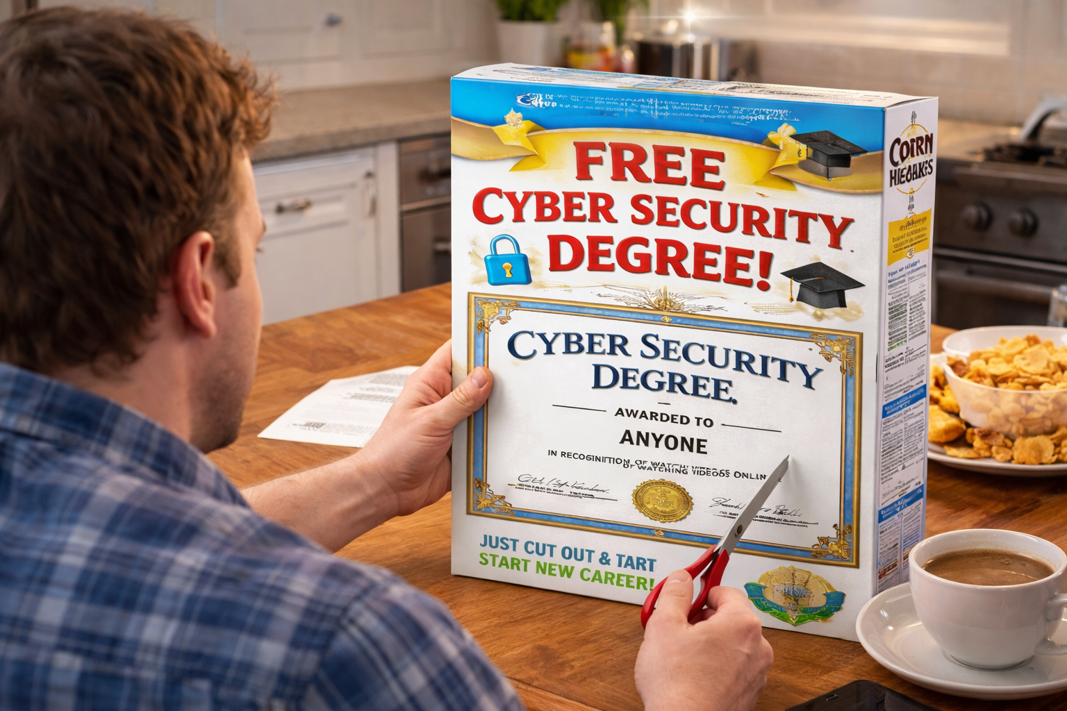Cornflake Box Cyber Degrees, when speed becomes a security risk